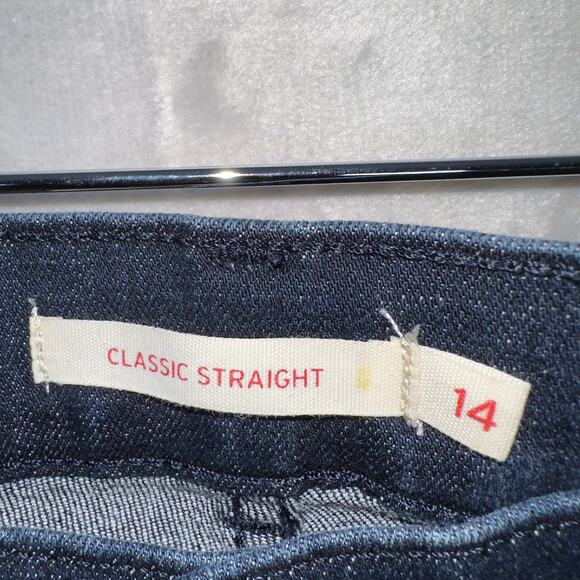 Levi's Jeans Women's 14 Blue Denim Stretch 5-Pocket Classic Straight Leg Zip Fly - Picture 3 of 13